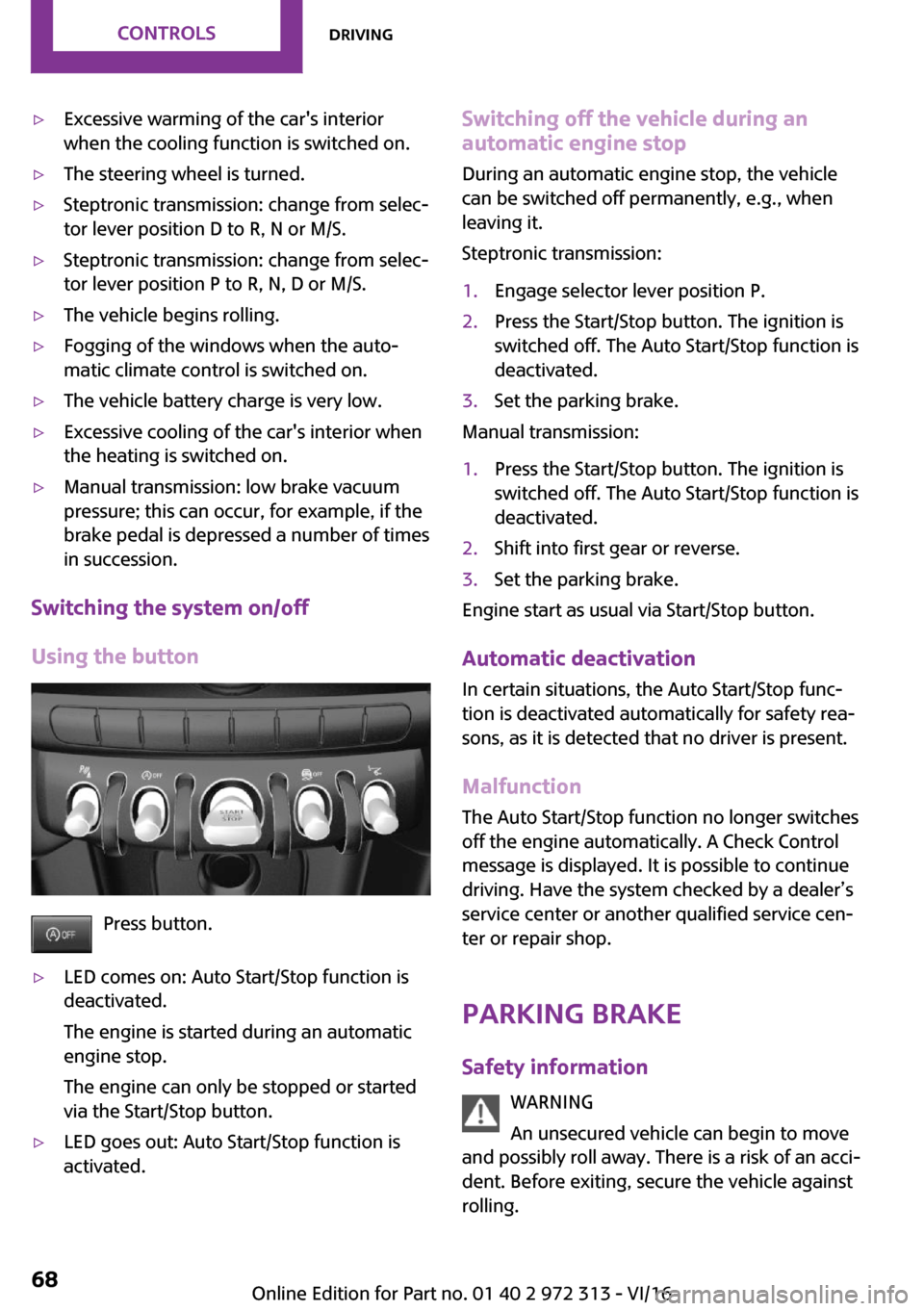 MINI 3 door 2016 Repair Manual 