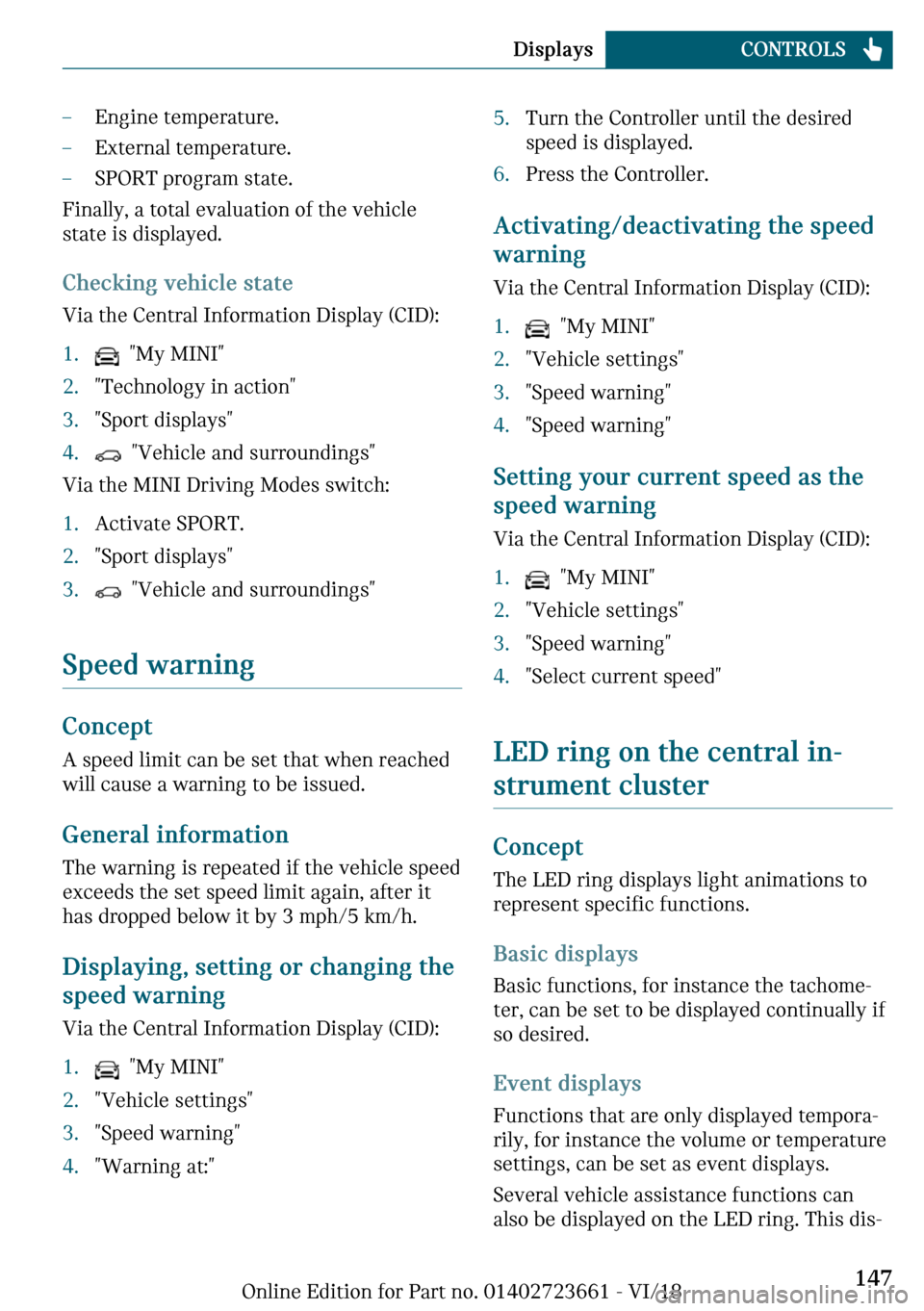 MINI Clubman 2019  Owners Manual 