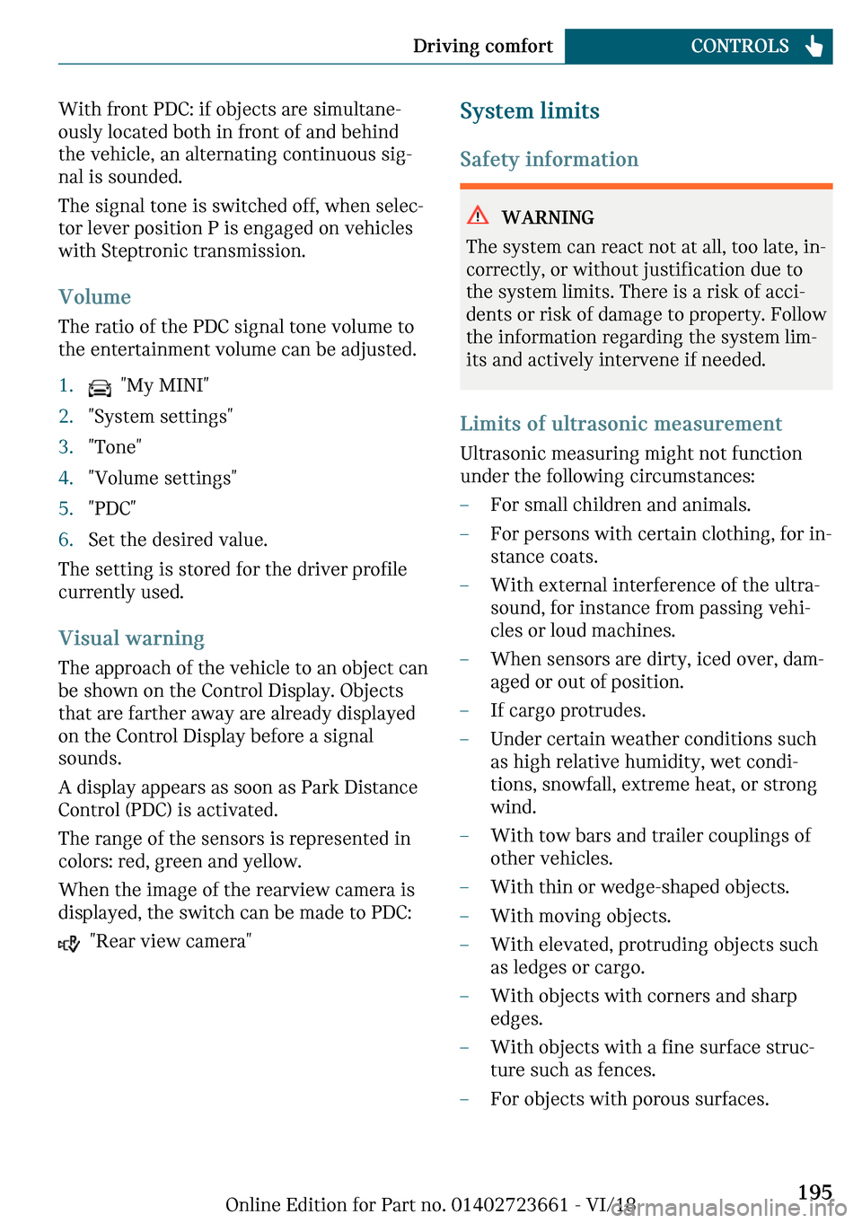 MINI Clubman 2019  Owners Manual �W�