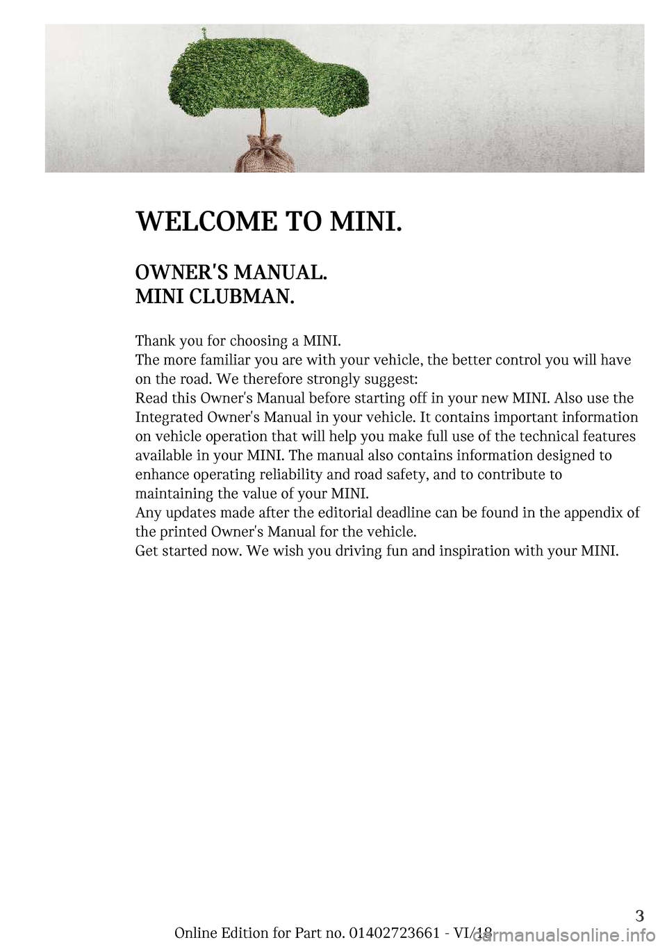 MINI Clubman 2019  Owners Manual �W��A�C�O�M���m�O��M�-�N�-c�O�W�N��`