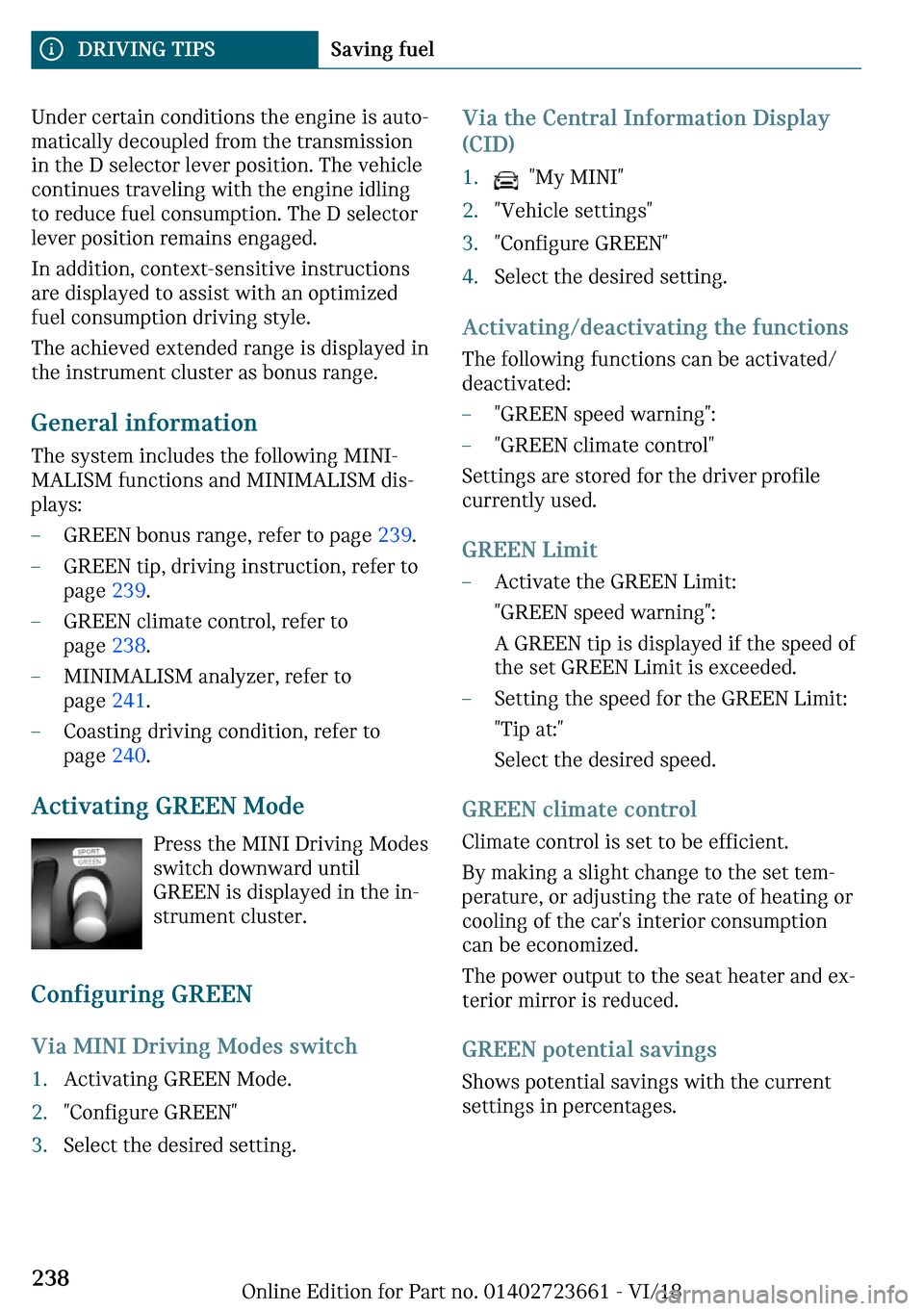 MINI Clubman 2019  Owners Manual �r�n�