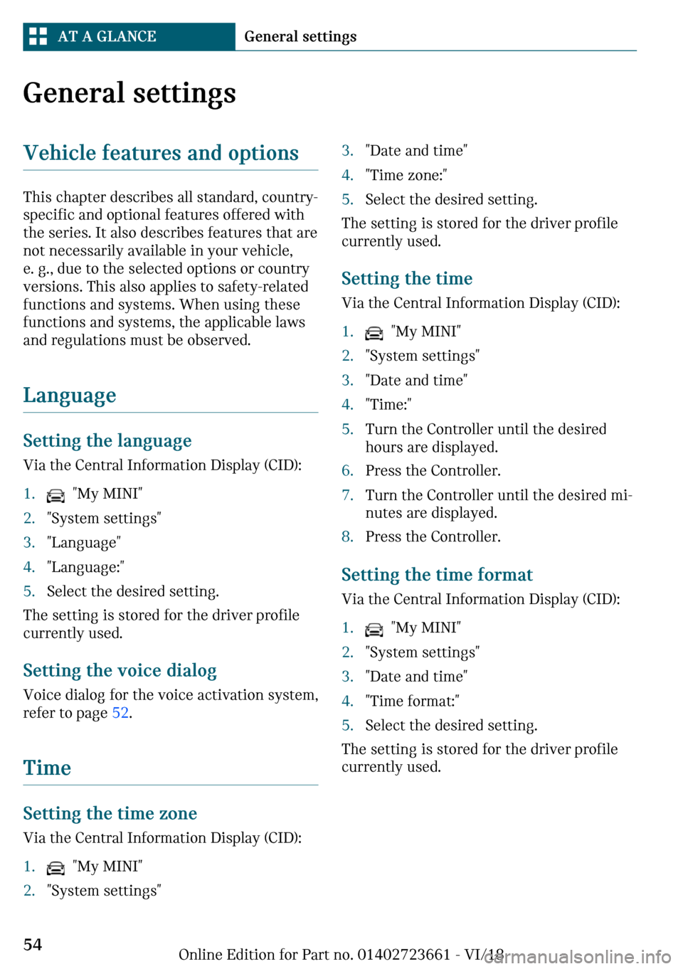 MINI Clubman 2019 Workshop Manual �G�