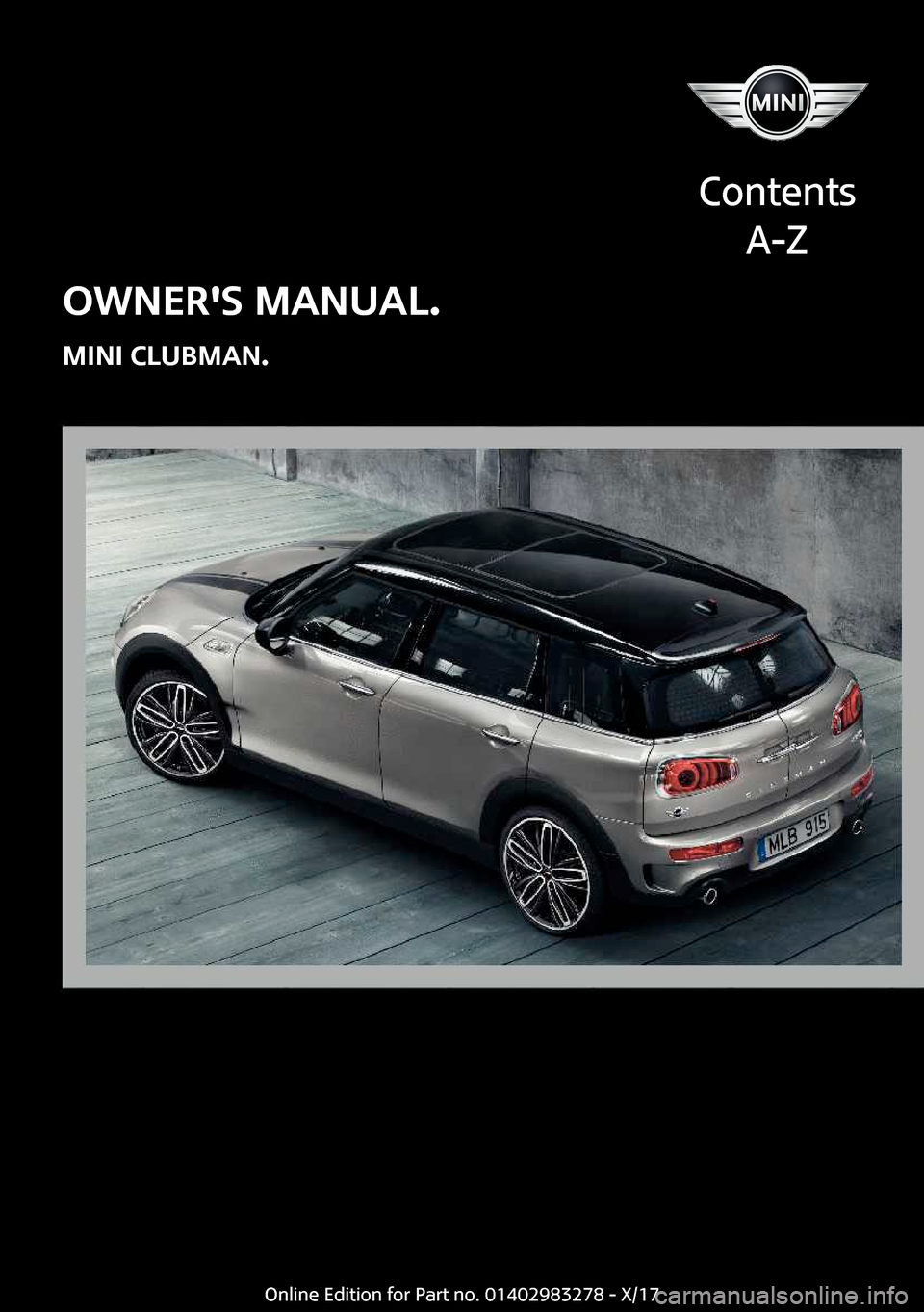 MINI Clubman 2018  Owners Manual 