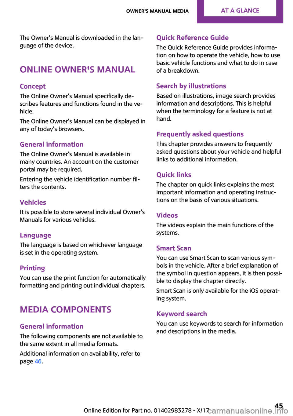 MINI Clubman 2018 Service Manual �T�h�e� �O�w�n�e�r��s� �M�a�n�u�a�l� �i�s� �d�o�w�n�l�o�a�d�e�d� �i�n� �t�h�e� �l�a�n~
�g�u�a�g�e� �o�f� �t�h�e� �d�e�v�i�c�e�.
�O�n�l�i�n�e��O�w�n�e�r��s��M�a�n�u�a�l �C�o�n�c�e�p�t�T�h�e� �O�n�