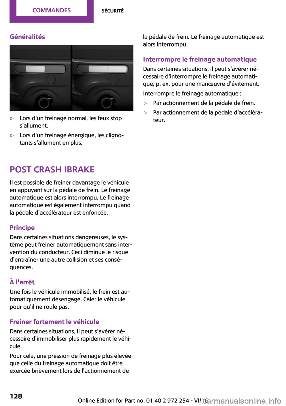 MINI Clubman 2016  Manuel du propriétaire (in French) �G�é�n�é�r�a�l�i�t�é�s