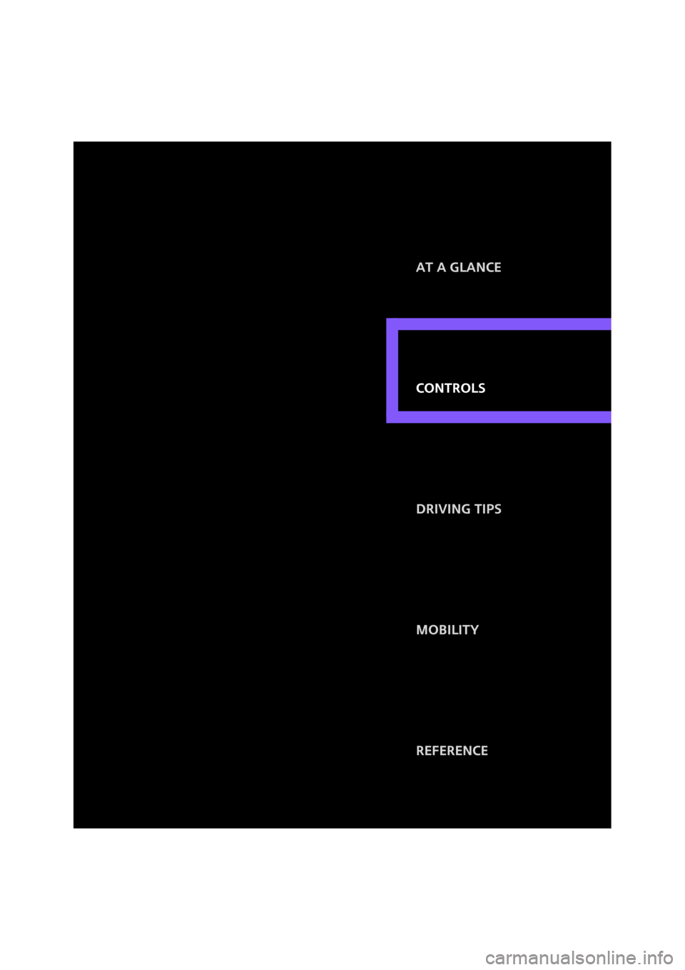 MINI Clubman 2008 User Guide Controls At a glance
Driving tips
Mobility
Reference Controls 