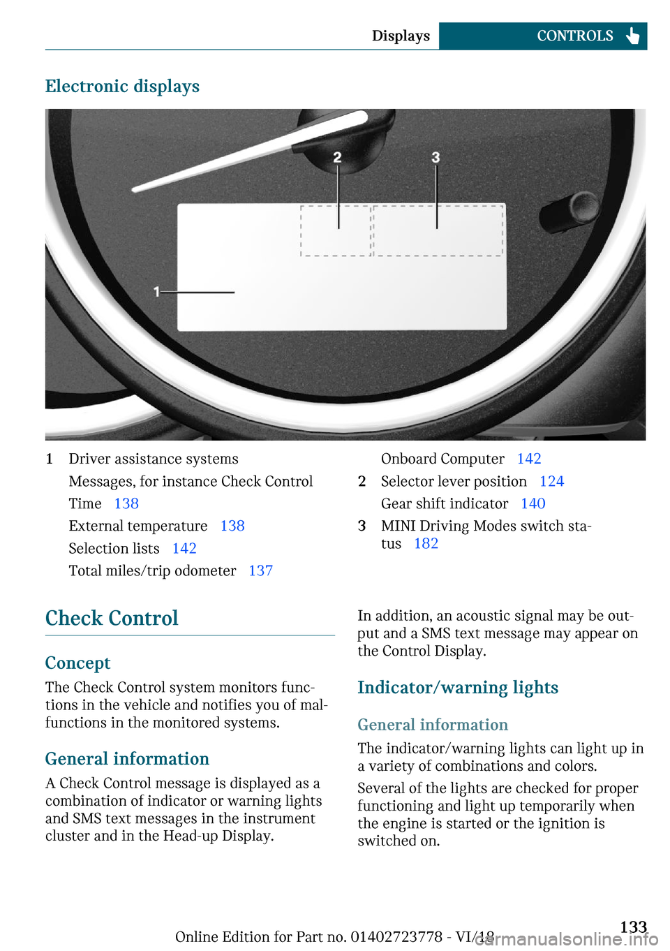 MINI Convertible 2019  Owners Manual ��