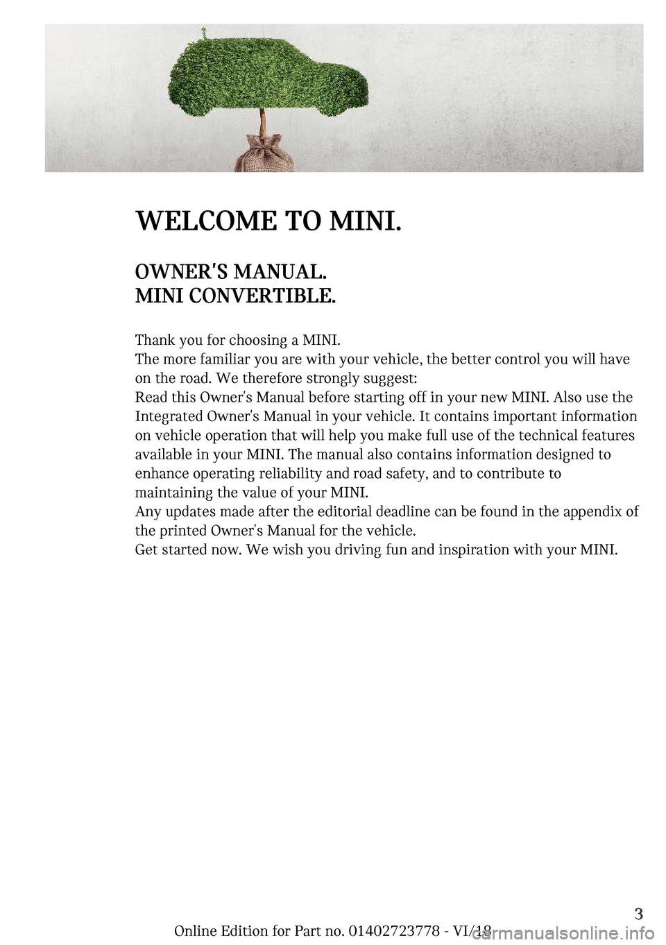 MINI Convertible 2019  Owners Manual �W��A�C�O�M���m�O��M�-�N�-c�O�W�N��`