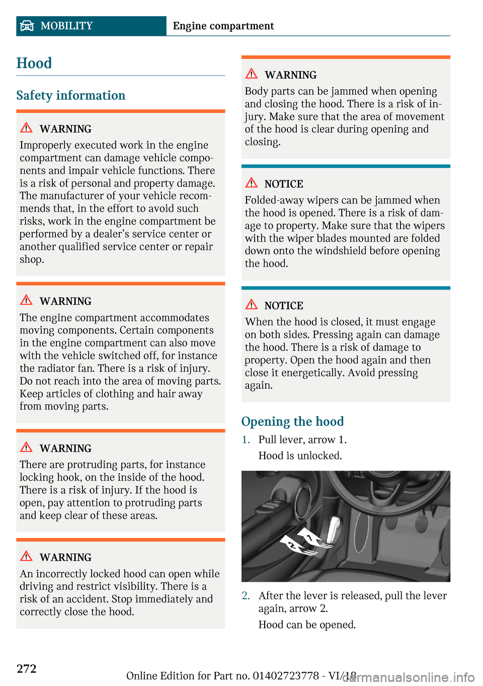 MINI Convertible 2019  Owners Manual �*�