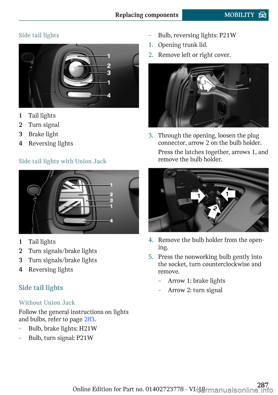 MINI Convertible 2019  Owners Manual �d�