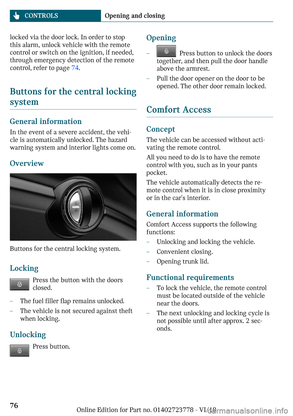 MINI Convertible 2019 Manual PDF �