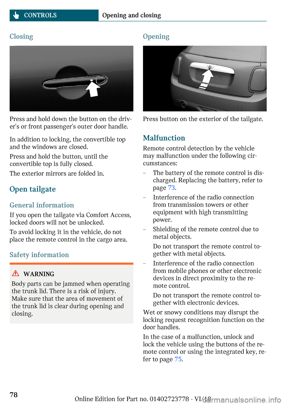 MINI Convertible 2019 Manual PDF �C�
