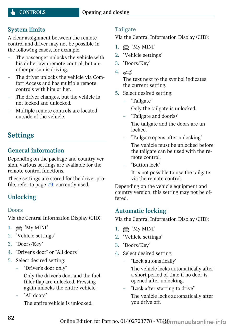 MINI Convertible 2019 Manual Online �d�