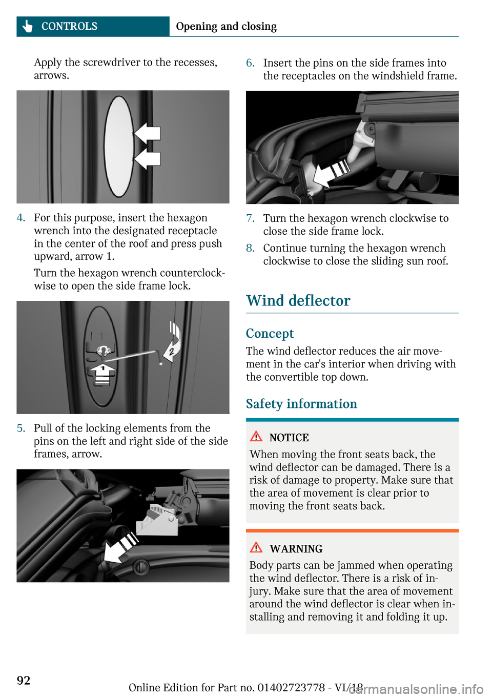 MINI Convertible 2019 Owners Manual ��