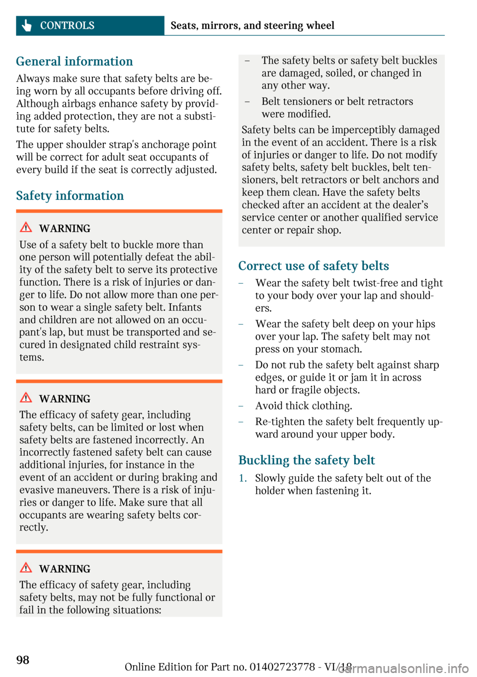 MINI Convertible 2019 Owners Manual �G�