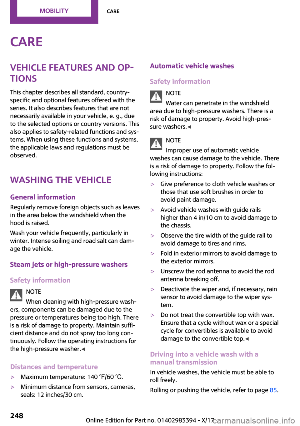 MINI Convertible 2018  Owners Manual �C�a�r�e�V�e�h�i�c�l�e��f�e�a�t�u�r�e�s��a�n�d��o�p