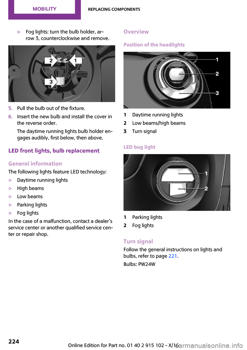 MINI Convertible 2017  Owners Manual 