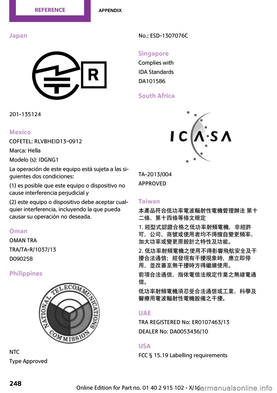 MINI Convertible 2017  Owners Manual �J�a�p�a�n
�2�0�1�-�1�3�5�1�2�4�M�e�x�i�c�o
�C�O�F�E�T�E�L�:� �R�L�V�B�H�E�I�D�1�3