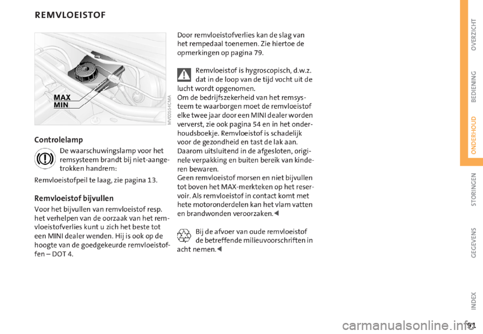 MINI Cooper 2006 Handleiding (in Dutch) MINI Cooper 2006 Handleiding (in Dutch)