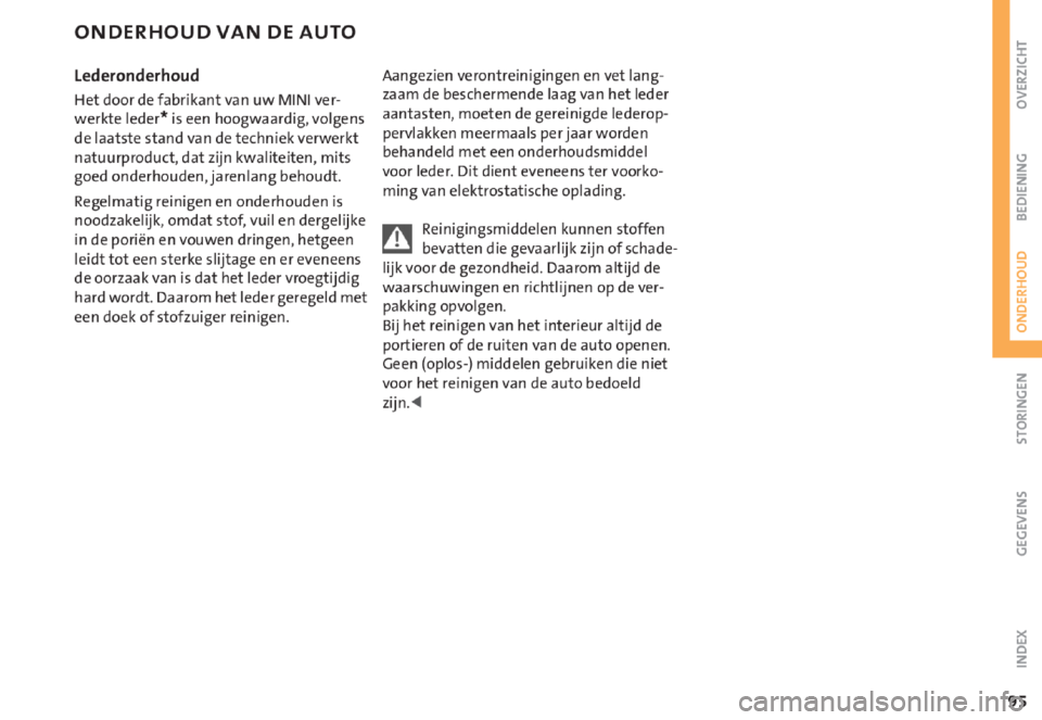 MINI Cooper 2006 Handleiding (in Dutch) MINI Cooper 2006 Handleiding (in Dutch)