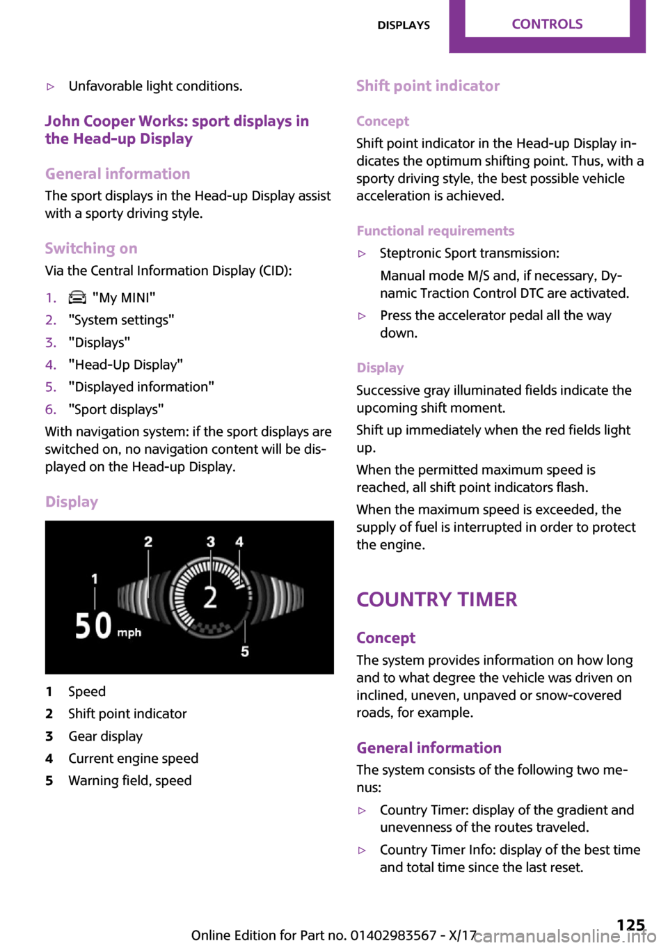 MINI Countryman 2018  Owners Manual 