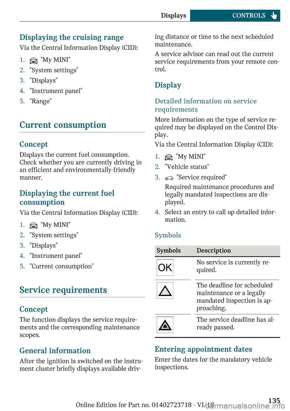 MINI Hardtop 2 Door 2019  Owners Manual ��