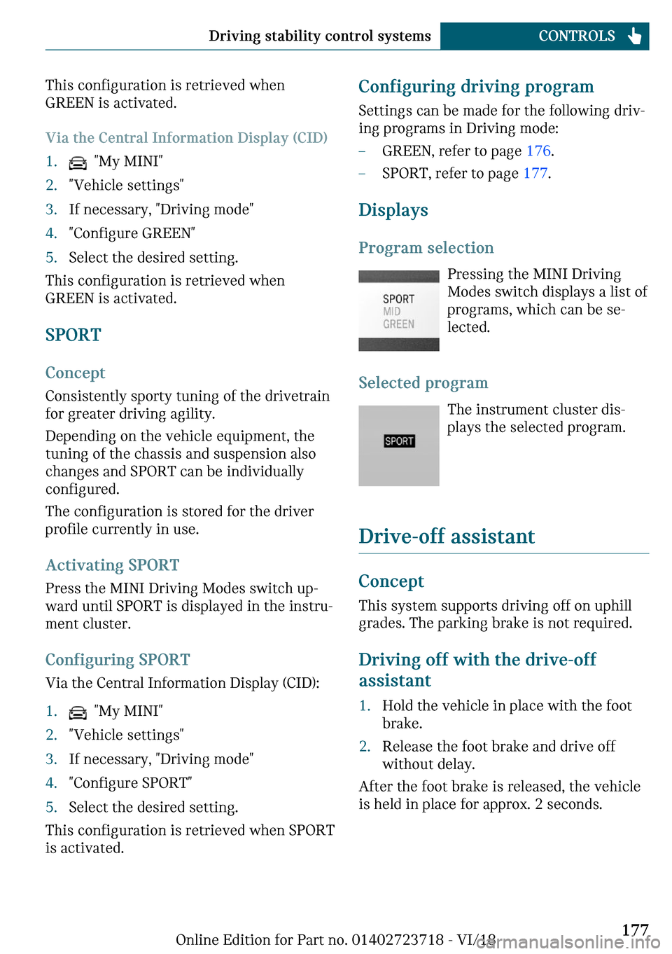 MINI Hardtop 2 Door 2019  Owners Manual �m�