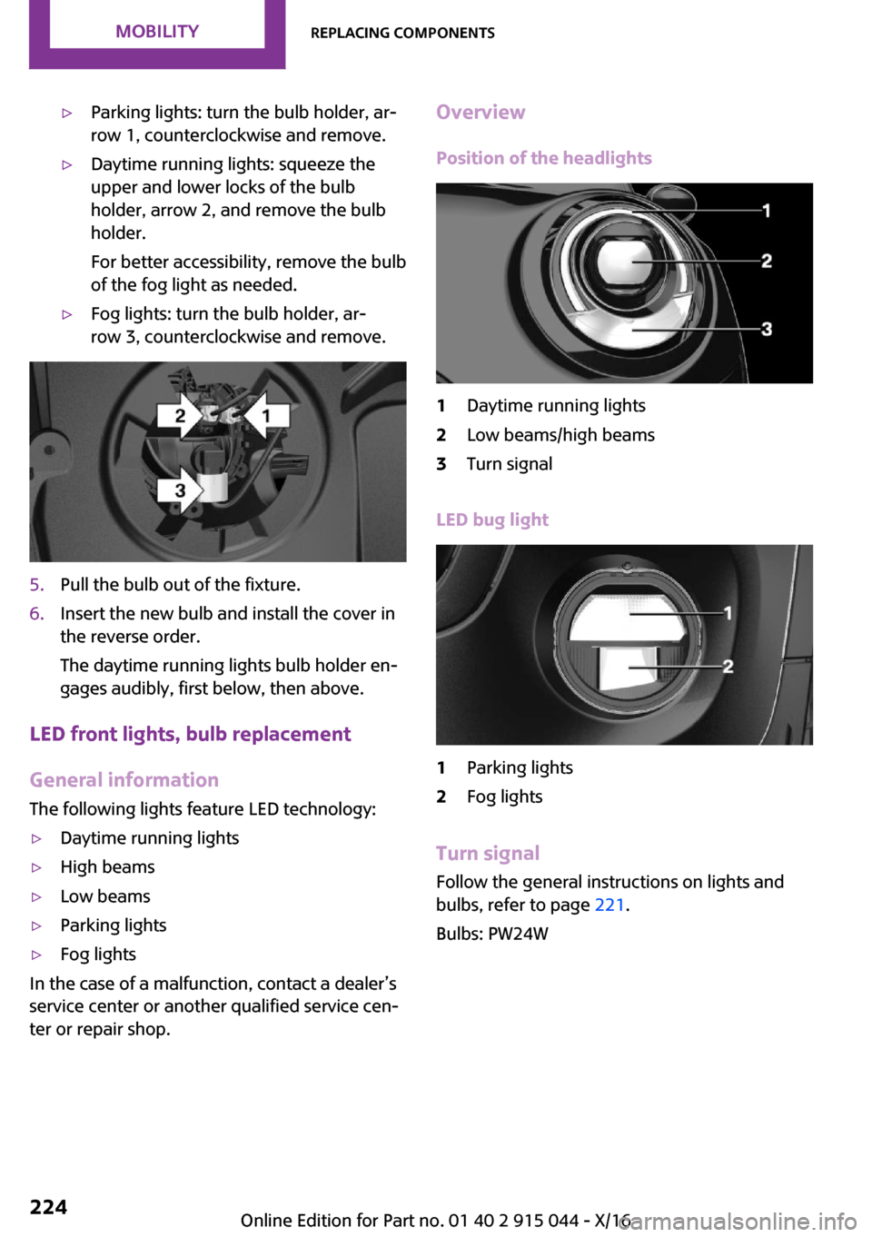 MINI Hardtop 2 Door 2017  Owners Manual 