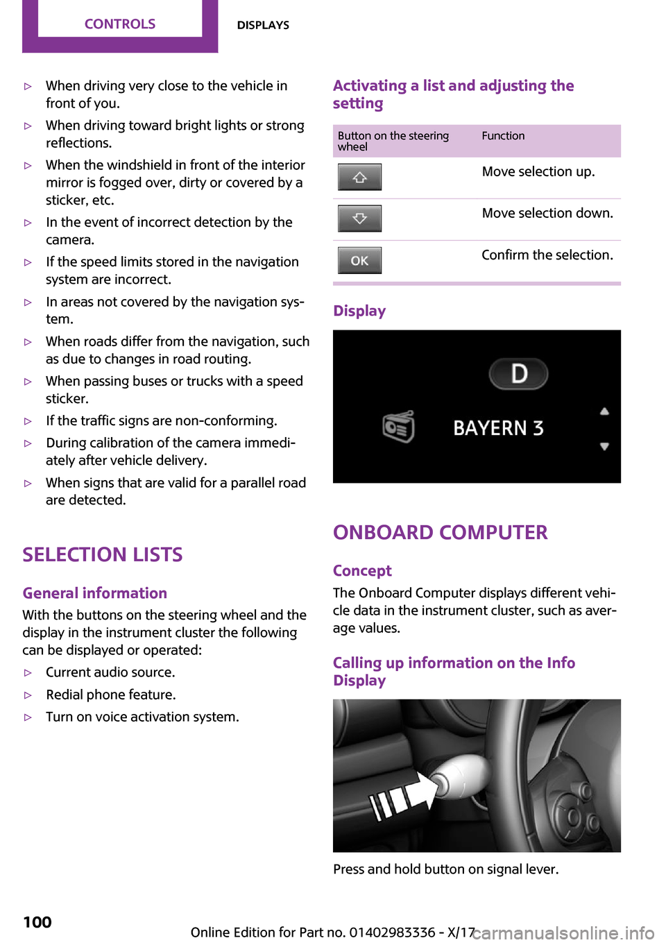 MINI Hardtop 4 Door 2018 Owners Manual 
