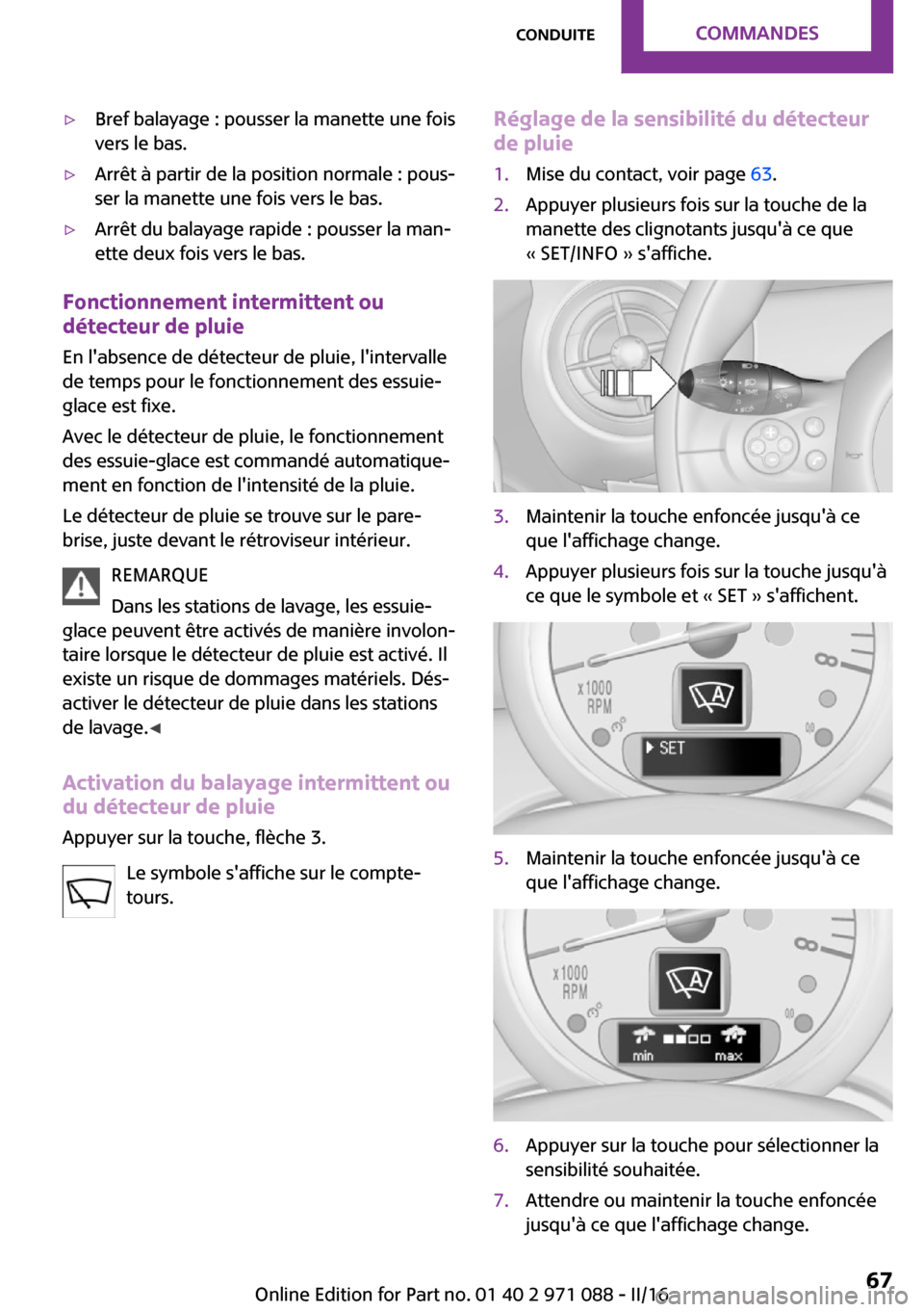 MINI Paceman 2016  Manuel du propriétaire (in French) 