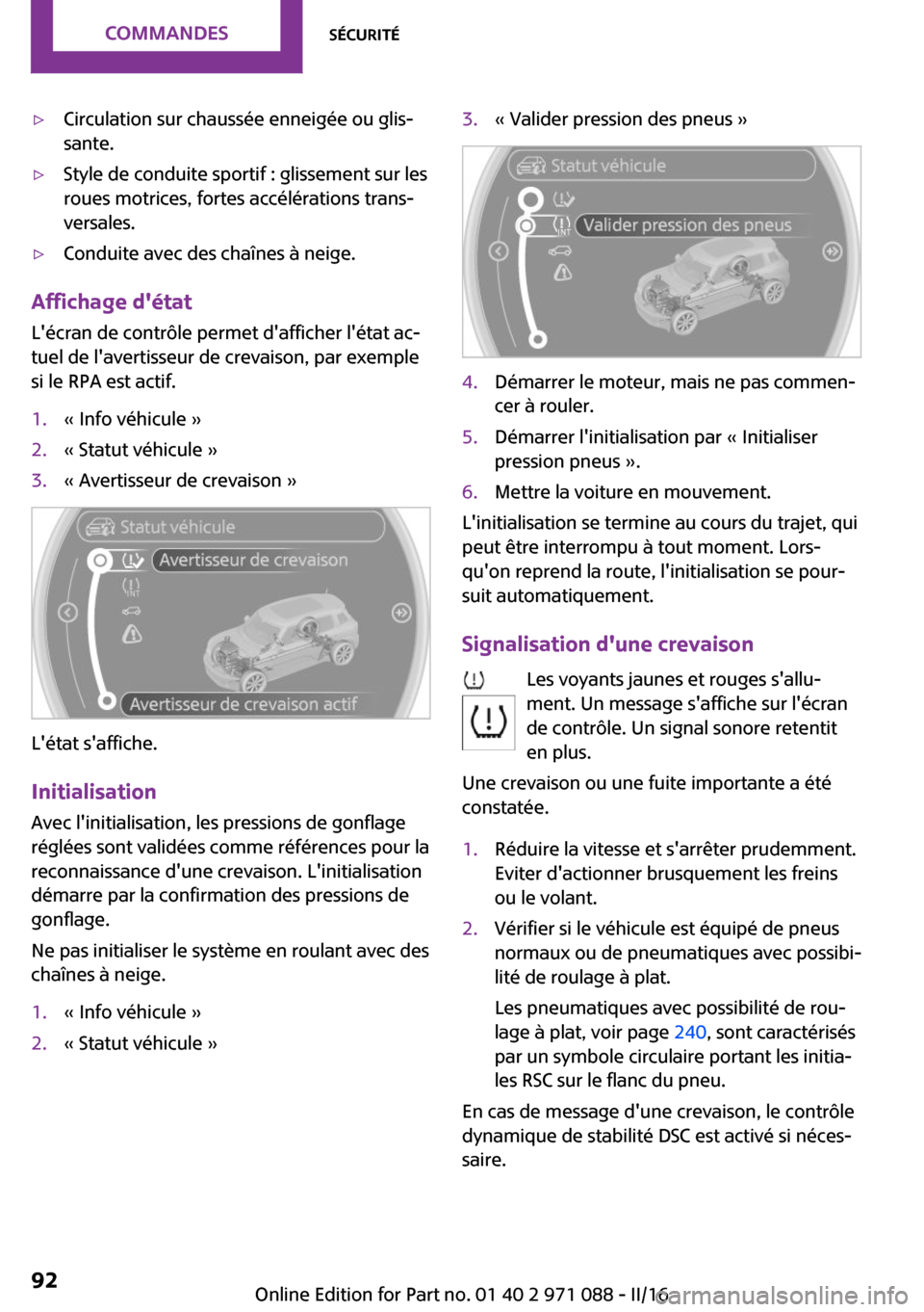 MINI Paceman 2016  Manuel du propriétaire (in French) 