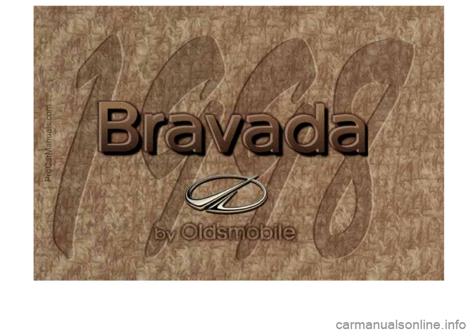 OLDSMOBILE BRAVADA 1998  Owners Manual 
