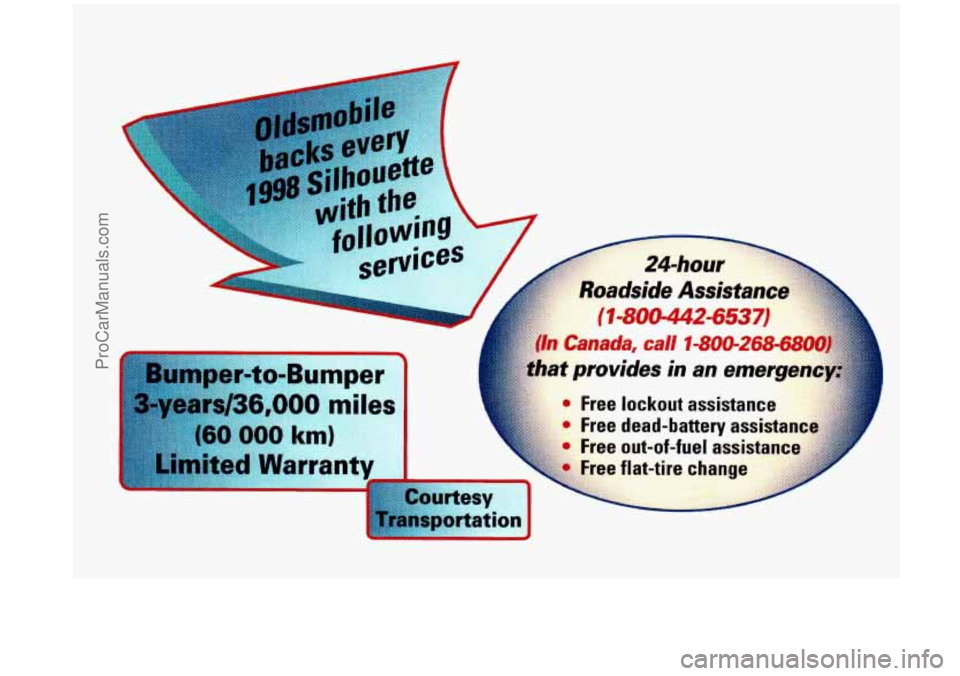 OLDSMOBILE SILHOUETTE 1998  Owners Manual ProCarManuals.com 
