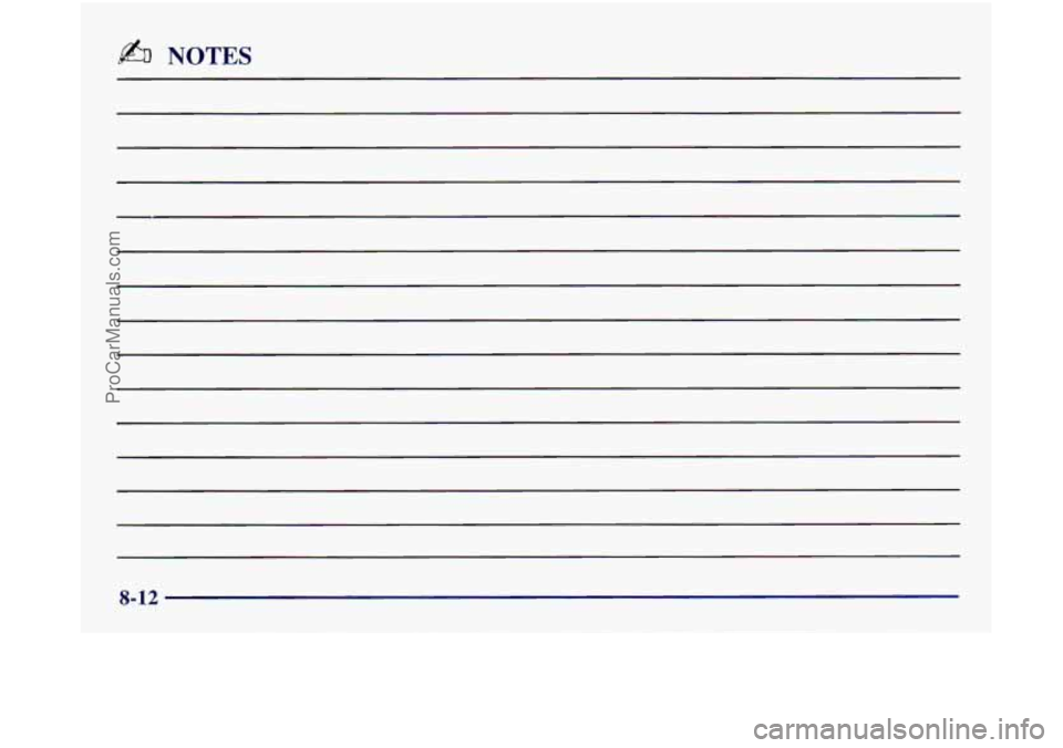 OLDSMOBILE SILHOUETTE 1997 Owners Manual fi NOTES
8-12
ProCarManuals.com OLDSMOBILE SILHOUETTE 1997 Owners Manual fi NOTES
8-12
ProCarManuals.com