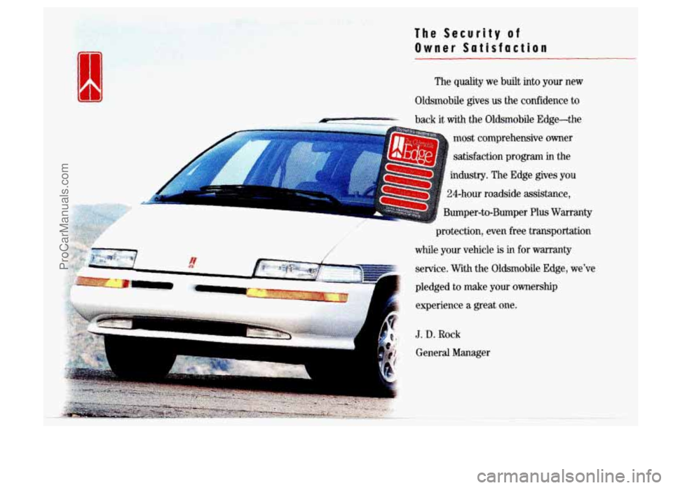 OLDSMOBILE SILHOUETTE 1993  Owners Manual The Security of 
Owner  Satisfaction 
P 
ProCarManuals.com 