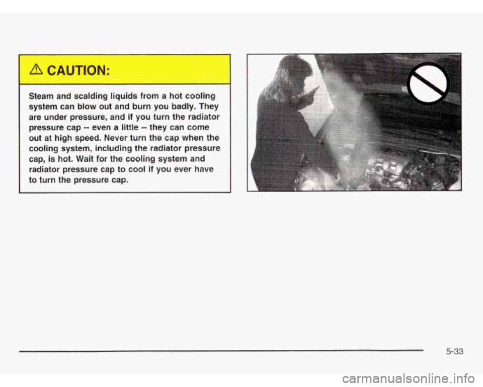 OLDSMOBILE SILHOUETTE 2003 Owners Manual Steam and scaldi,,, liquids ,.dm a hot cooli..,
system can
blow out and burn you badly. They
are under pressure, and if you
turn the radiator
pressure cap
-- even a little -- th OLDSMOBILE SILHOUETTE 2003 Owners Manual Steam and scaldi,,, liquids ,.dm a hot cooli..,
system can
blow out and burn you badly. They
are under pressure, and if you
turn the radiator
pressure cap
-- even a little -- th