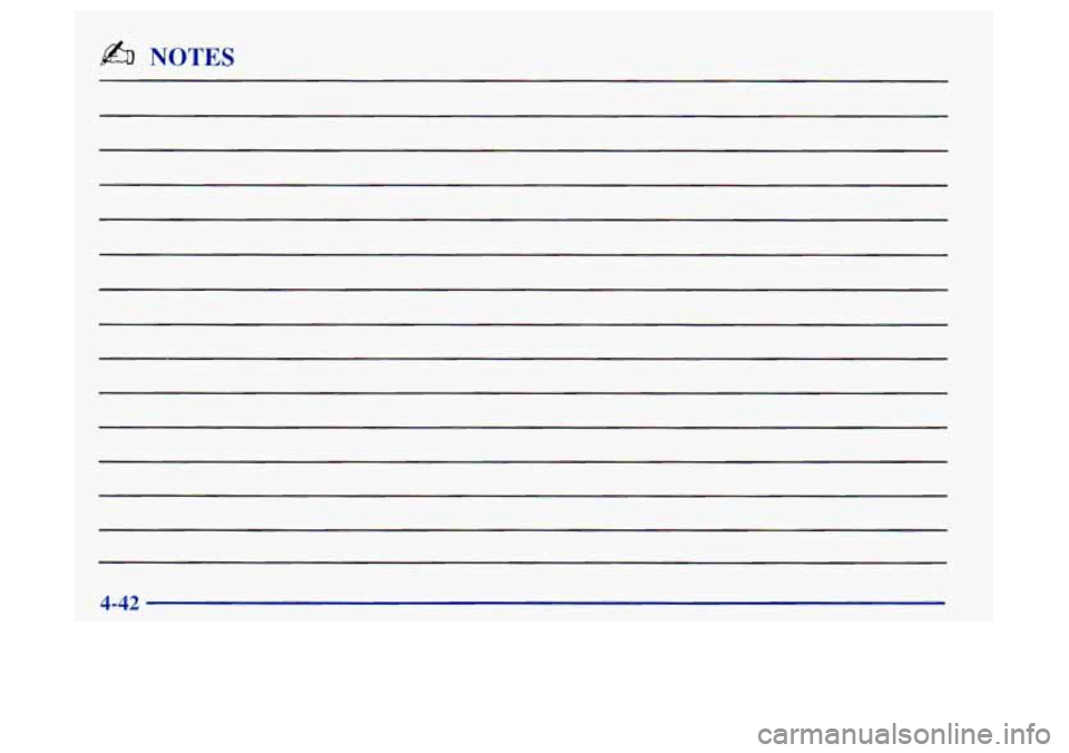 Oldsmobile Achieva 1997  Owners Manuals $&I NOTES 
4-42  