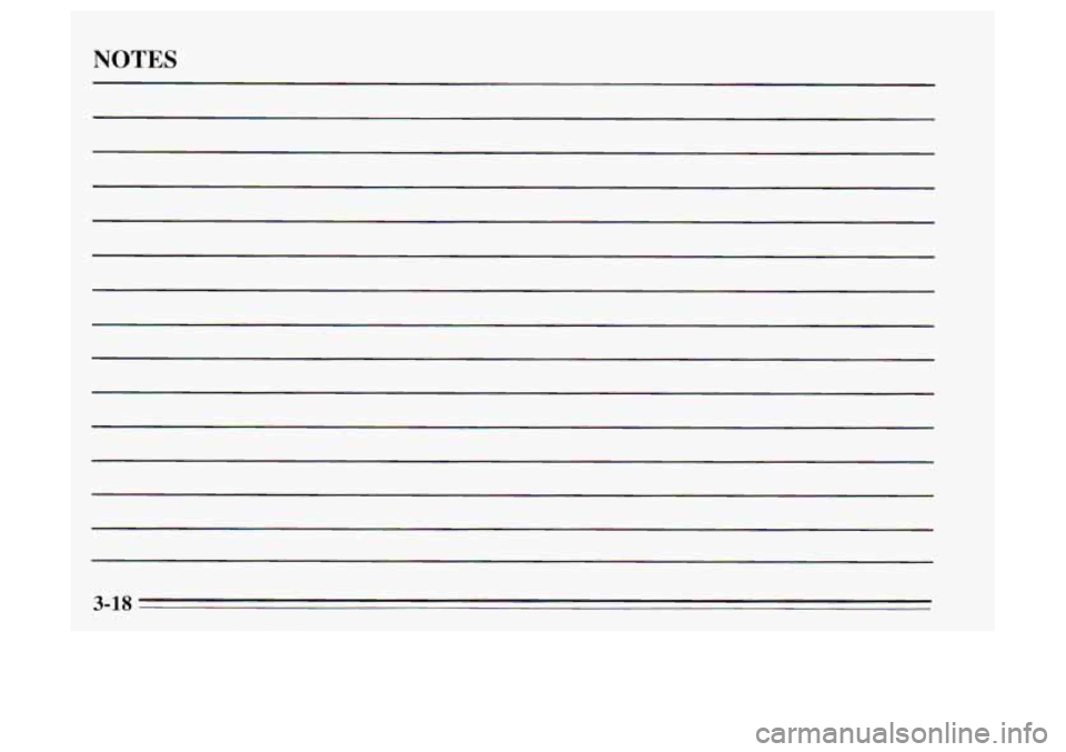 Oldsmobile Achieva 1995  Owners Manuals NOTES 
3-18  