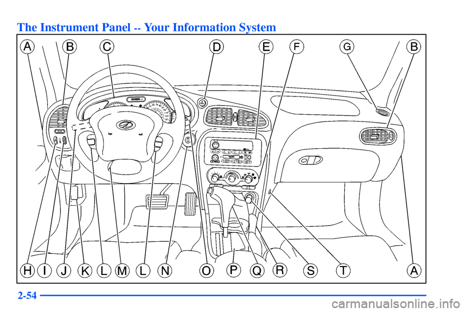 Oldsmobile Alero 2001  Owners Manuals 2-54
The Instrument Panel -- Your Information System 