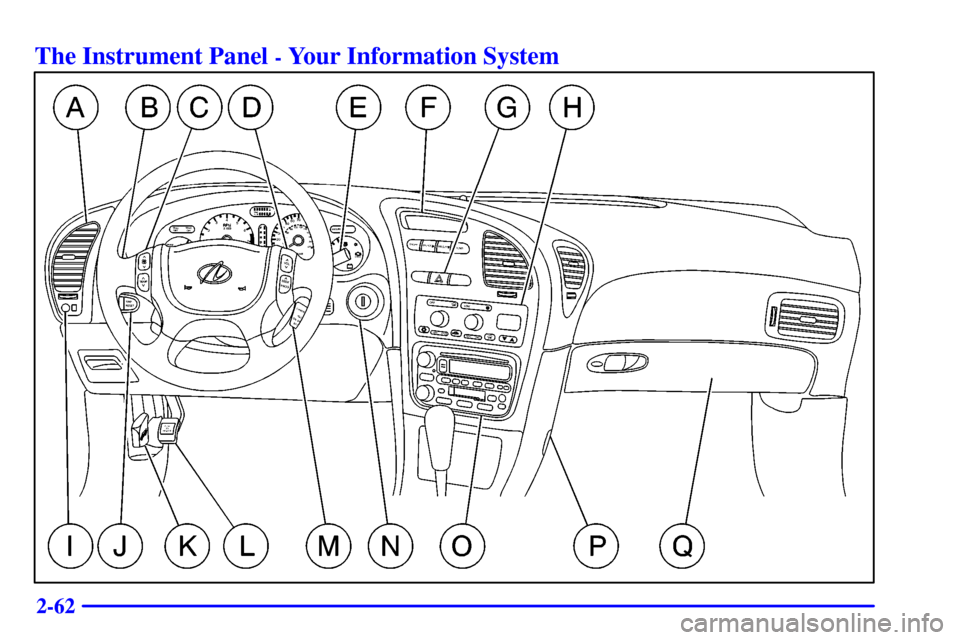 Oldsmobile Aurora 2001  s Owners Guide 2-62
The Instrument Panel - Your Information System 