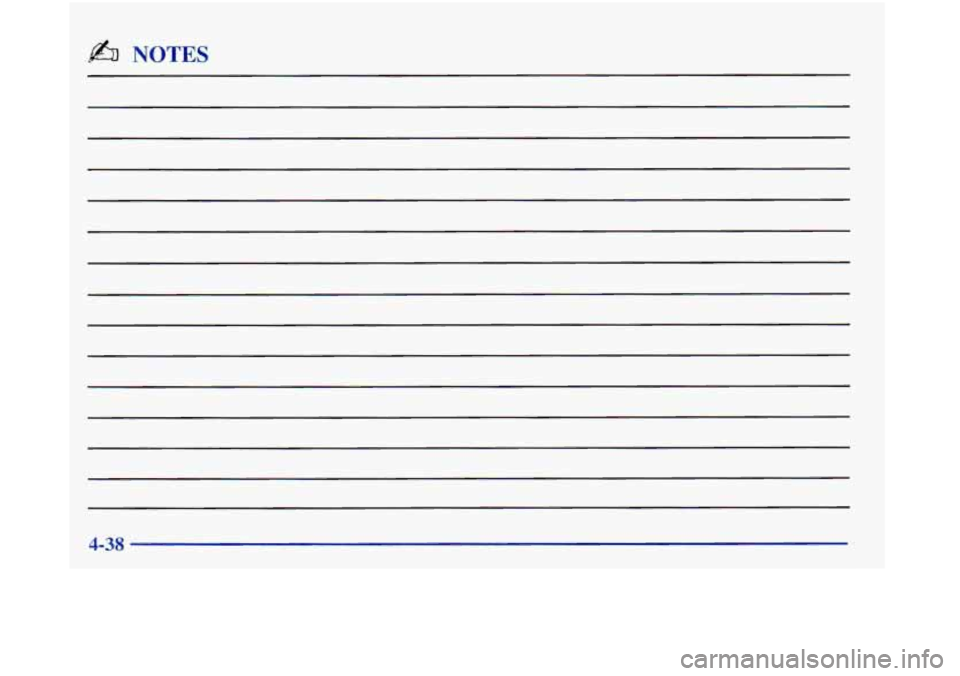 Oldsmobile Aurora 1998  Owners Manuals b% NOTES 
4-38  