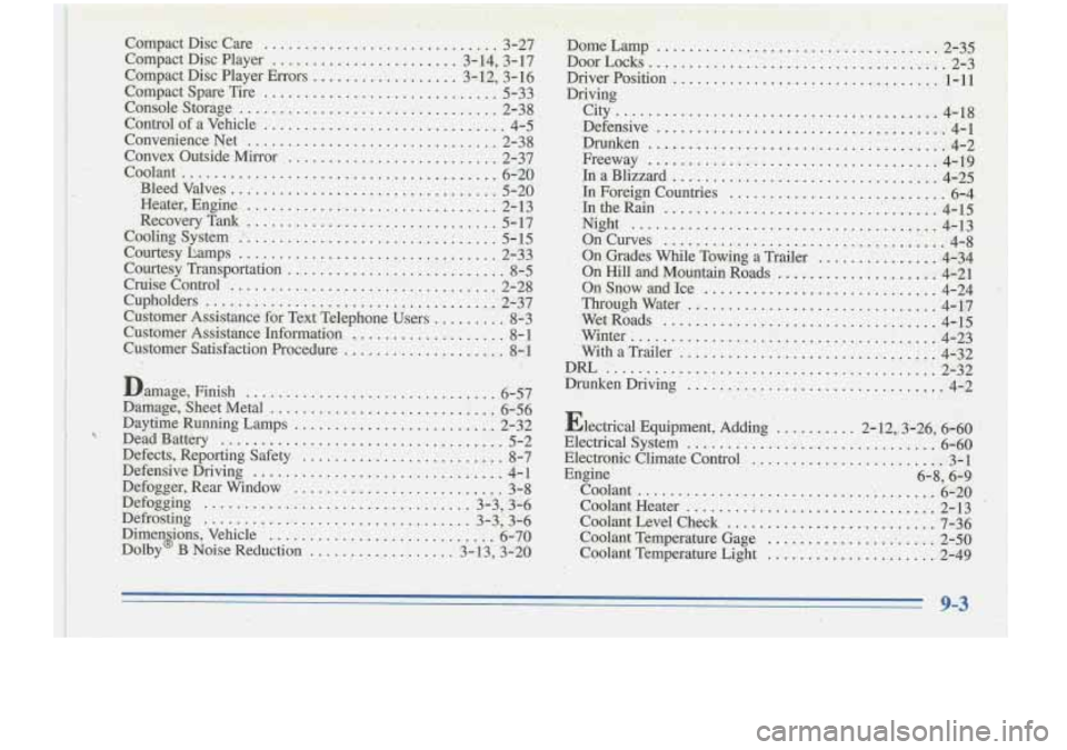 Oldsmobile Cutlass Supreme 1996  Owners Manuals 
