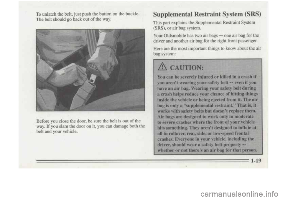 Oldsmobile Cutlass Supreme 1995 s Owners Guide Oldsmobile Cutlass Supreme 1995 s Owners Guide