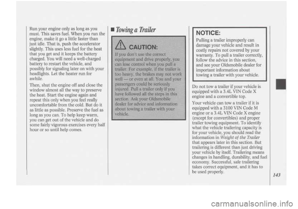 Oldsmobile Cutlass Supreme 1994 Owners Manuals Towing a Trailer Oldsmobile Cutlass Supreme 1994 Owners Manuals Towing a Trailer
