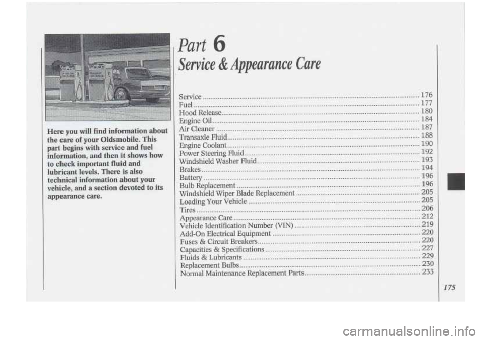Oldsmobile Cutlass Supreme 1994  Owners Manuals Part 6 
Service &Appearance  Care 
1 75  