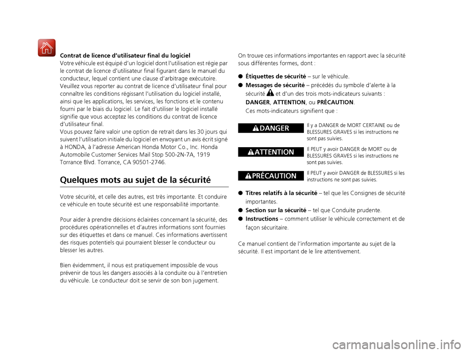 Acura TLX 2018 Manuel du propriétaire (in French) Contrat de licence d’utilisateur final du logiciel
Votre véhicule est équipé d’un logiciel dont l’utilisation est régie par
le contrat de licence d’utilisateur final figurant dans le manu Acura TLX 2018 Manuel du propriétaire (in French) Contrat de licence d’utilisateur final du logiciel
Votre véhicule est équipé d’un logiciel dont l’utilisation est régie par
le contrat de licence d’utilisateur final figurant dans le manu