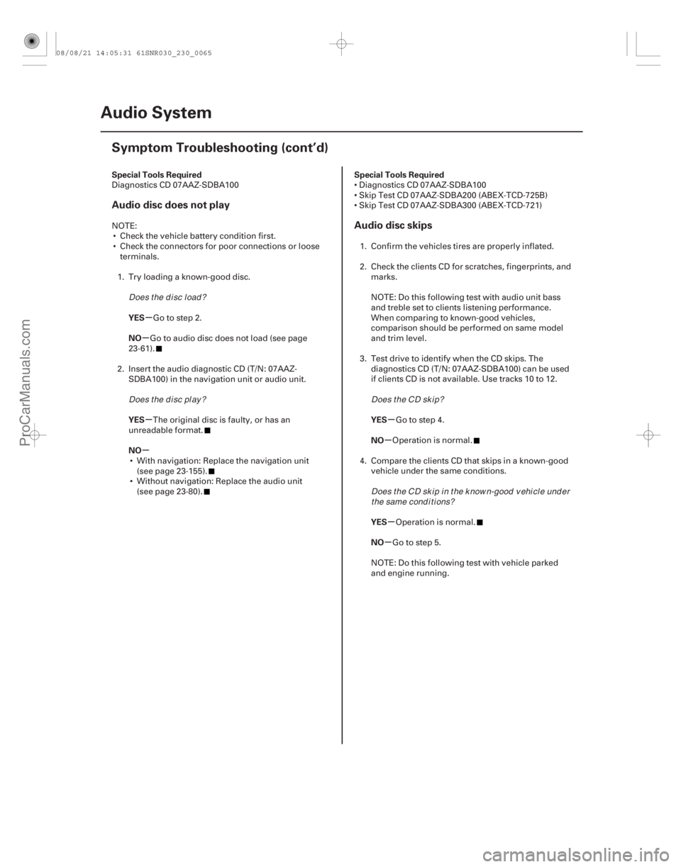 ACURA CSX 2006  Service Manual PDF (# 
)(# 
)
µ
µ
µ
µ µ
µ
µ
µ
Special Tools Required
YES
NO
YES
NO Special Tools Required
YES
NO
