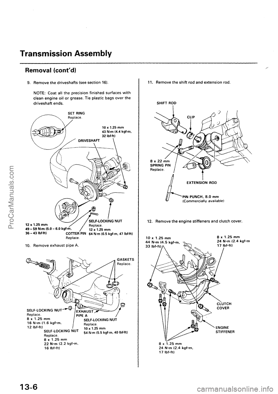 ACURA EL 1997  Service Repair Manual ProCarManuals.com 
