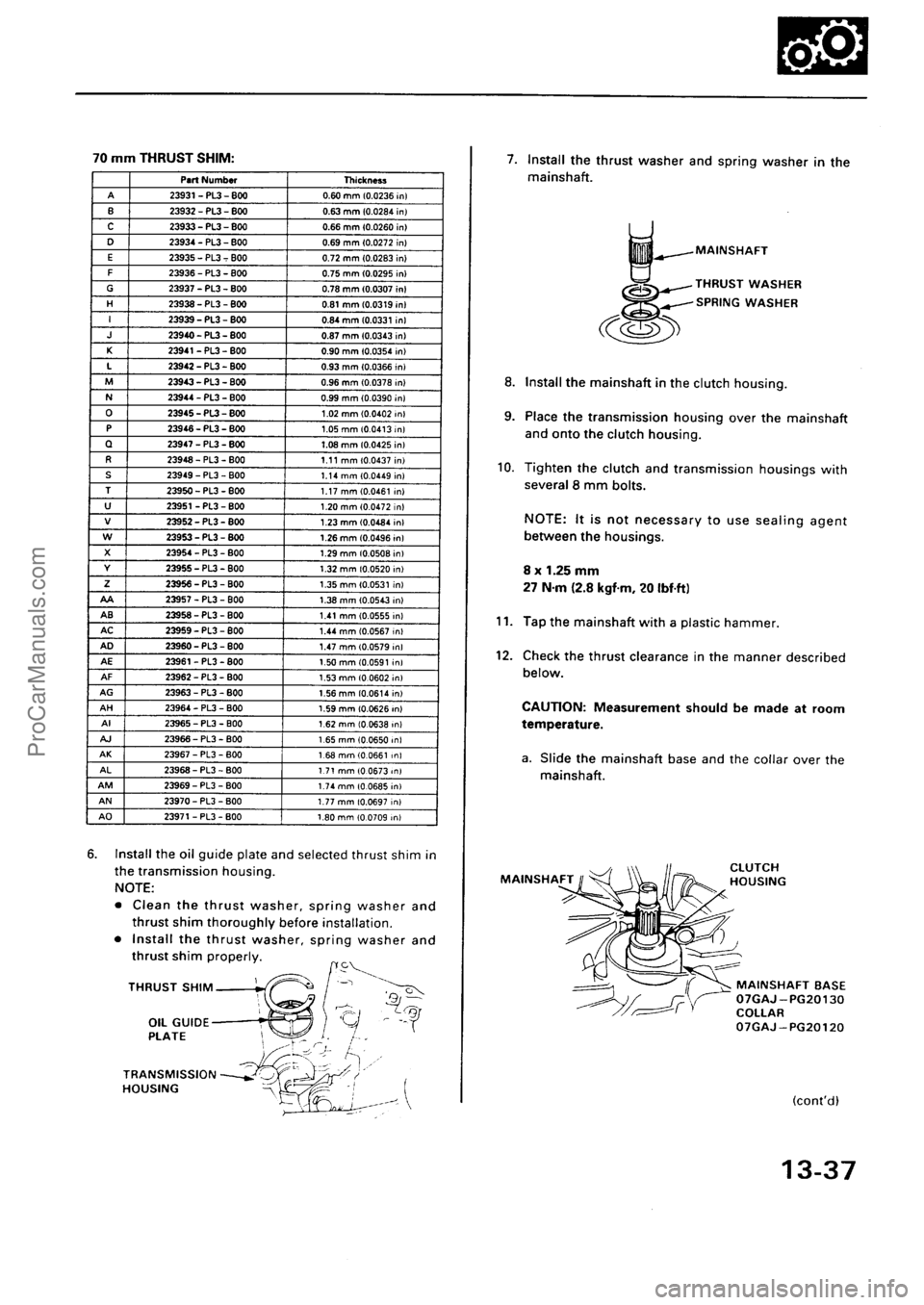 ACURA EL 1997  Service Repair Manual ProCarManuals.com 