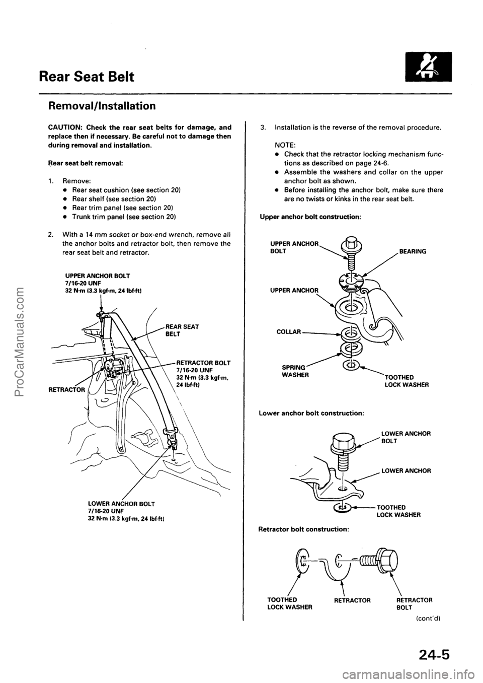 ACURA EL 1997  Service Repair Manual ProCarManuals.com 